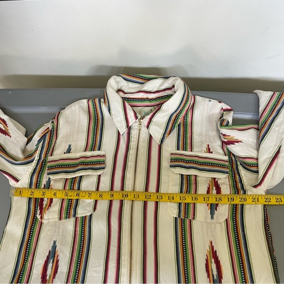 Jaded Gypsy Aztec Western Jacket Boho Southwest Serape Zip Shirt S/M Sunset Vibe - Picture 12 of 15
